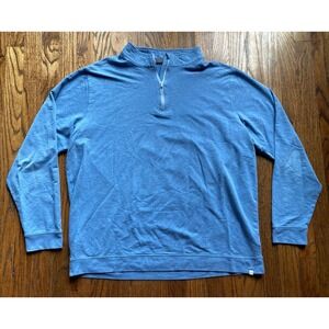 tasc Performance 1/4 Zip Pullover Mens Size 2XL Light Blue Stretch Bamboo Cloud